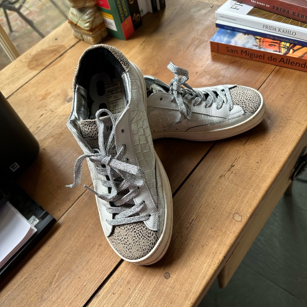 P448 Gray and Silver Sneakers